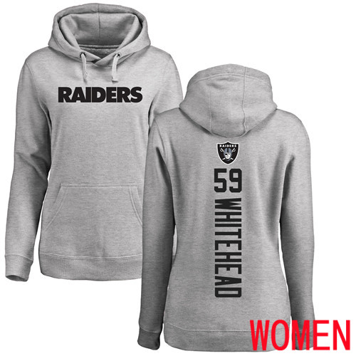 Oakland Raiders Ash Women Tahir Whitehead Backer NFL Football #59 Pullover Hoodie Sweatshirts->oakland raiders->NFL Jersey